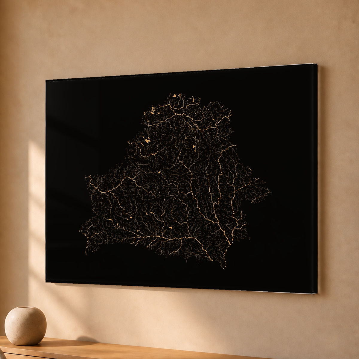 Beautiful Rivers — Bielorrússia — Cobre, Acrílico · 30 × 40 cm, Sem margem