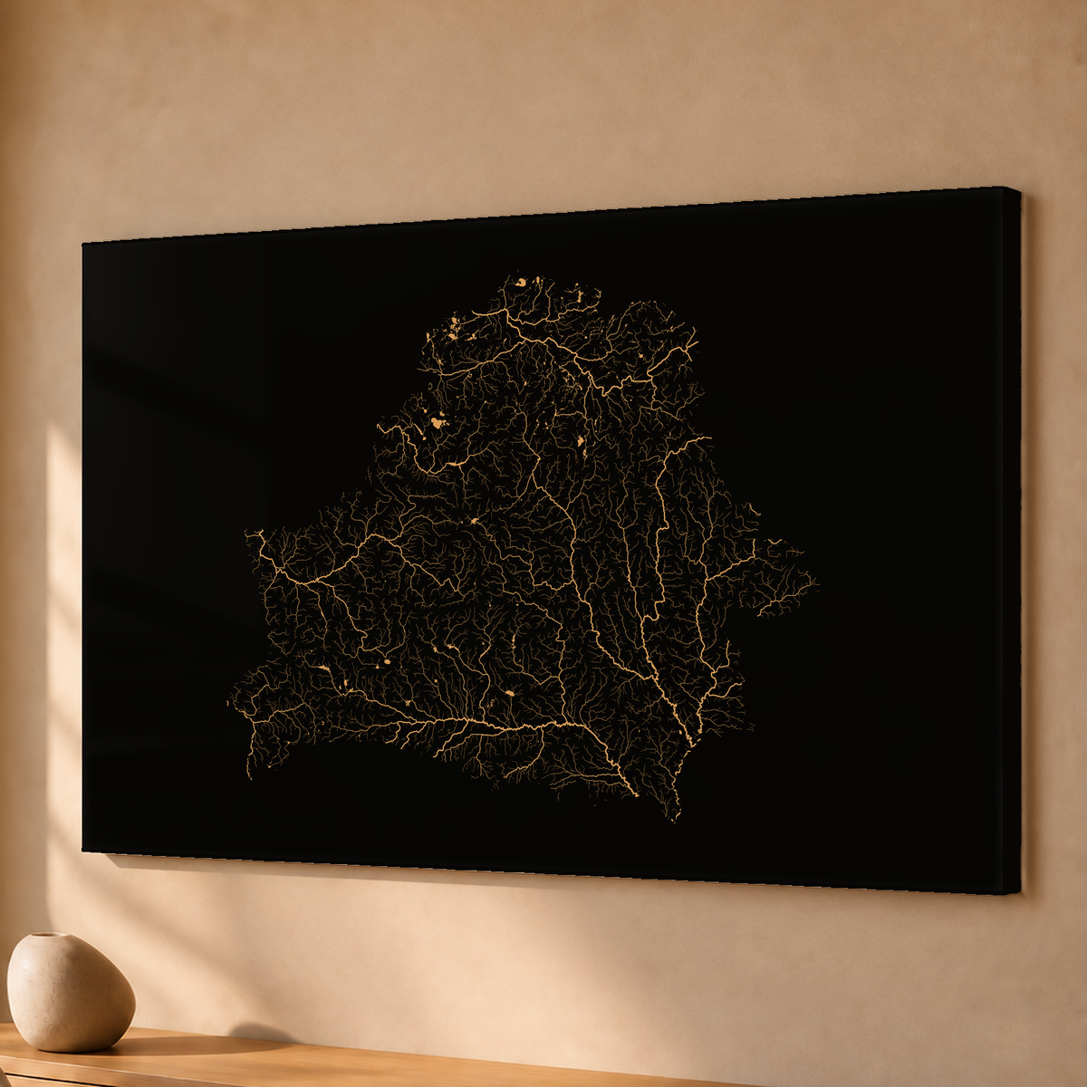 Beautiful Rivers — Bielorrússia — Cobre, Acrílico · 40 × 60 cm, Sem margem