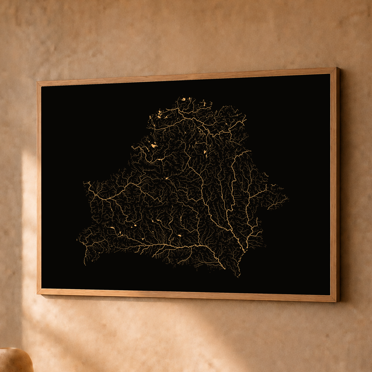 Beautiful Rivers — Bielorrússia — Cobre, Fine art emoldurado · 30 × 40 cm, Natural · Sem margem