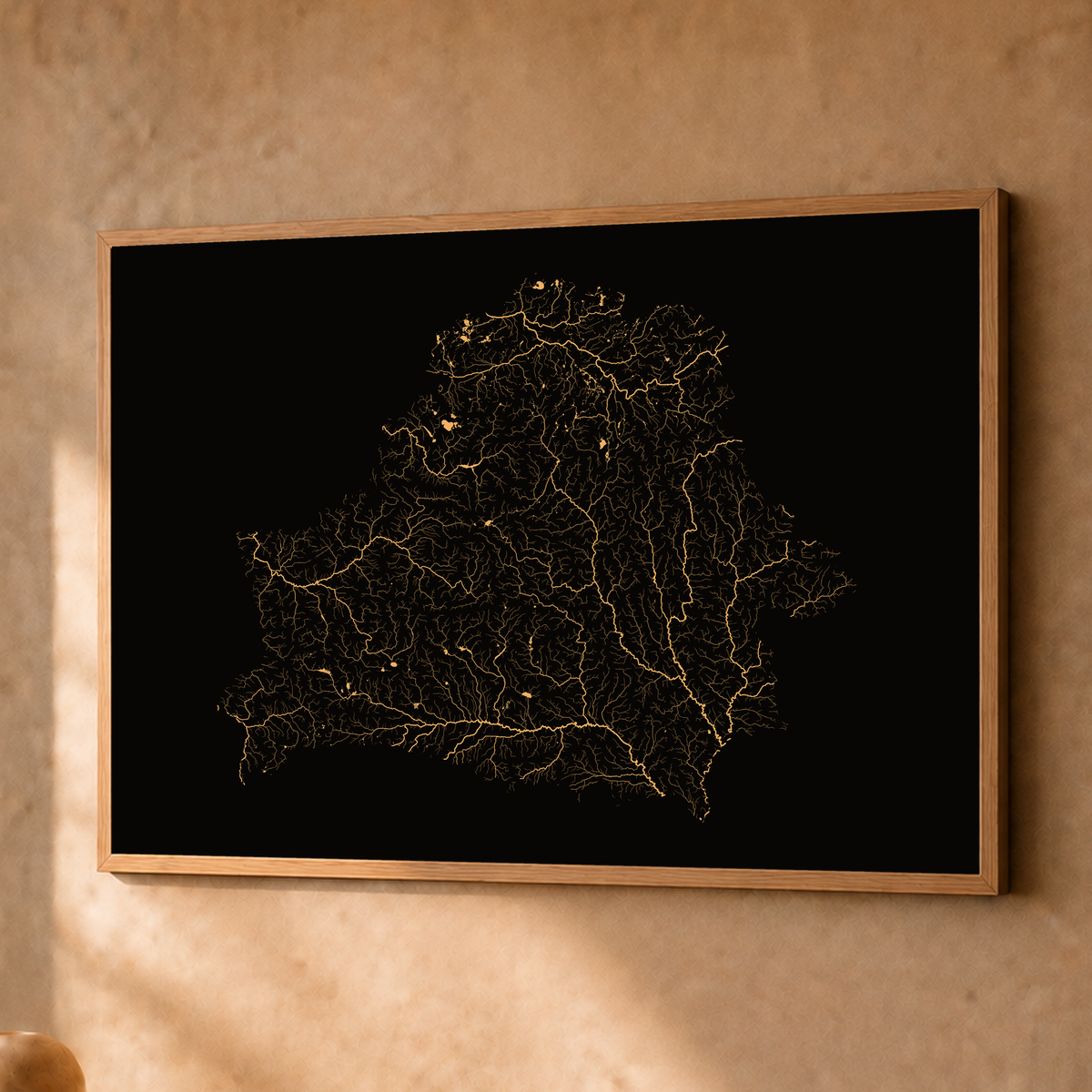 Beautiful Rivers — Bielorrússia — Cobre, Fine art emoldurado · 45 × 60 cm, Natural · Sem margem