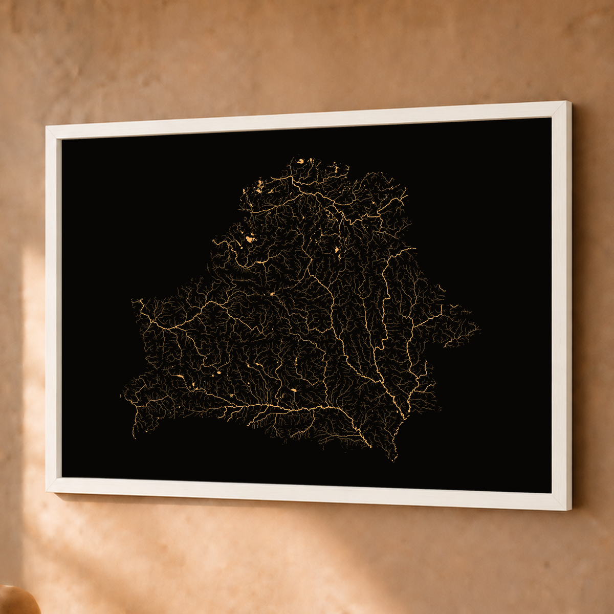 Beautiful Rivers — Bielorrússia — Cobre, Fine art emoldurado · 45 × 60 cm, Branco · Sem margem