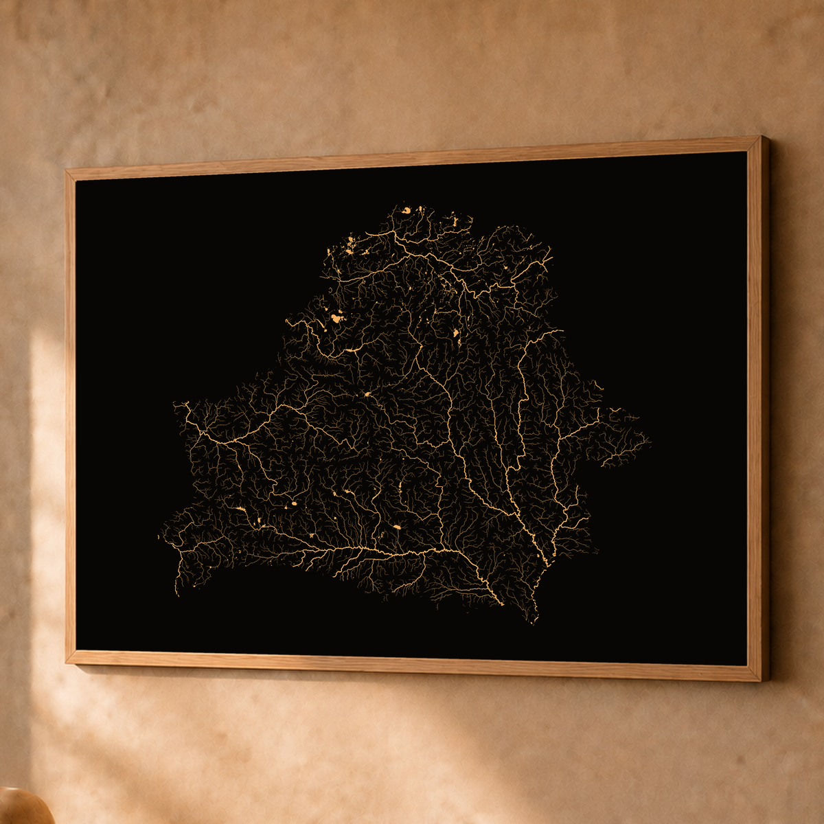 Beautiful Rivers — Bielorrússia — Cobre, Fine art emoldurado · 60 × 80 cm, Natural · Sem margem
