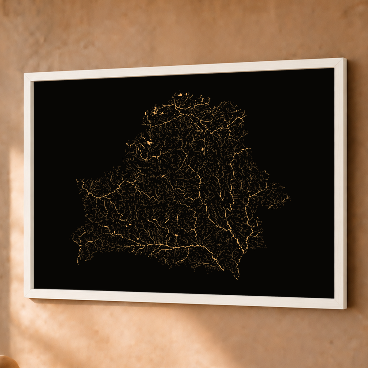 Beautiful Rivers — Bielorrússia — Cobre, Fine art emoldurado · 60 × 80 cm, Branco · Sem margem
