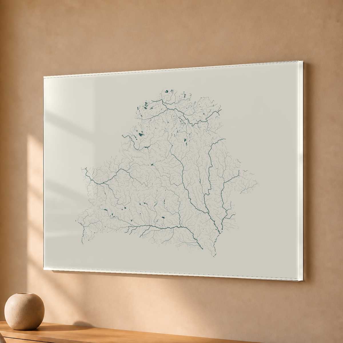 Beautiful Rivers — Bielorrússia — Natural e luminosa, Acrílico · 30 × 40 cm, Sem margem