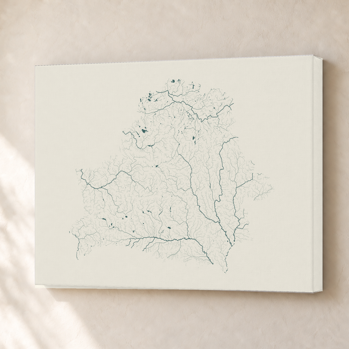 Beautiful Rivers — Bielorrússia — Natural e luminosa, Canvas · 30 × 40 cm, Sem margem