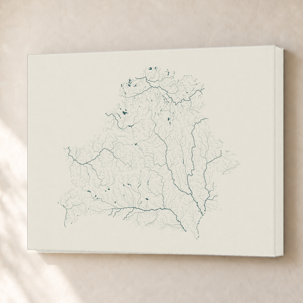 Beautiful Rivers — Bielorrússia — Natural e luminosa, Canvas · 45 × 60 cm, Sem margem
