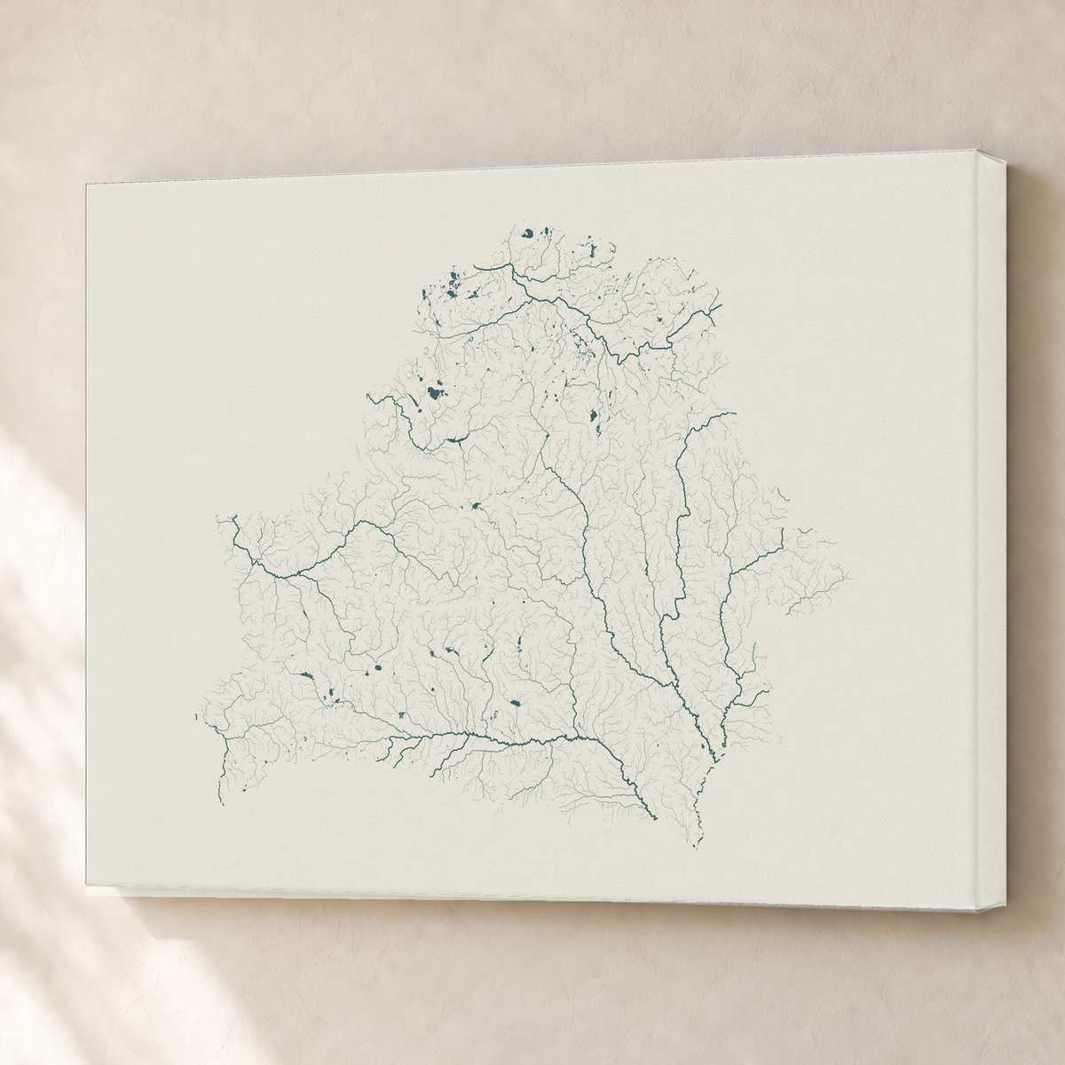 Beautiful Rivers — Bielorrússia — Natural e luminosa, Canvas · 60 × 80 cm, Sem margem