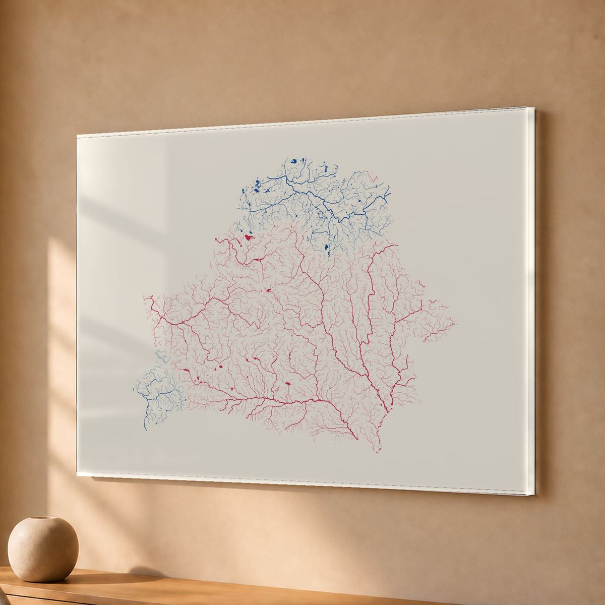 Beautiful Rivers — Bielorrússia — Risografia, Acrílico · 30 × 40 cm, Sem margem