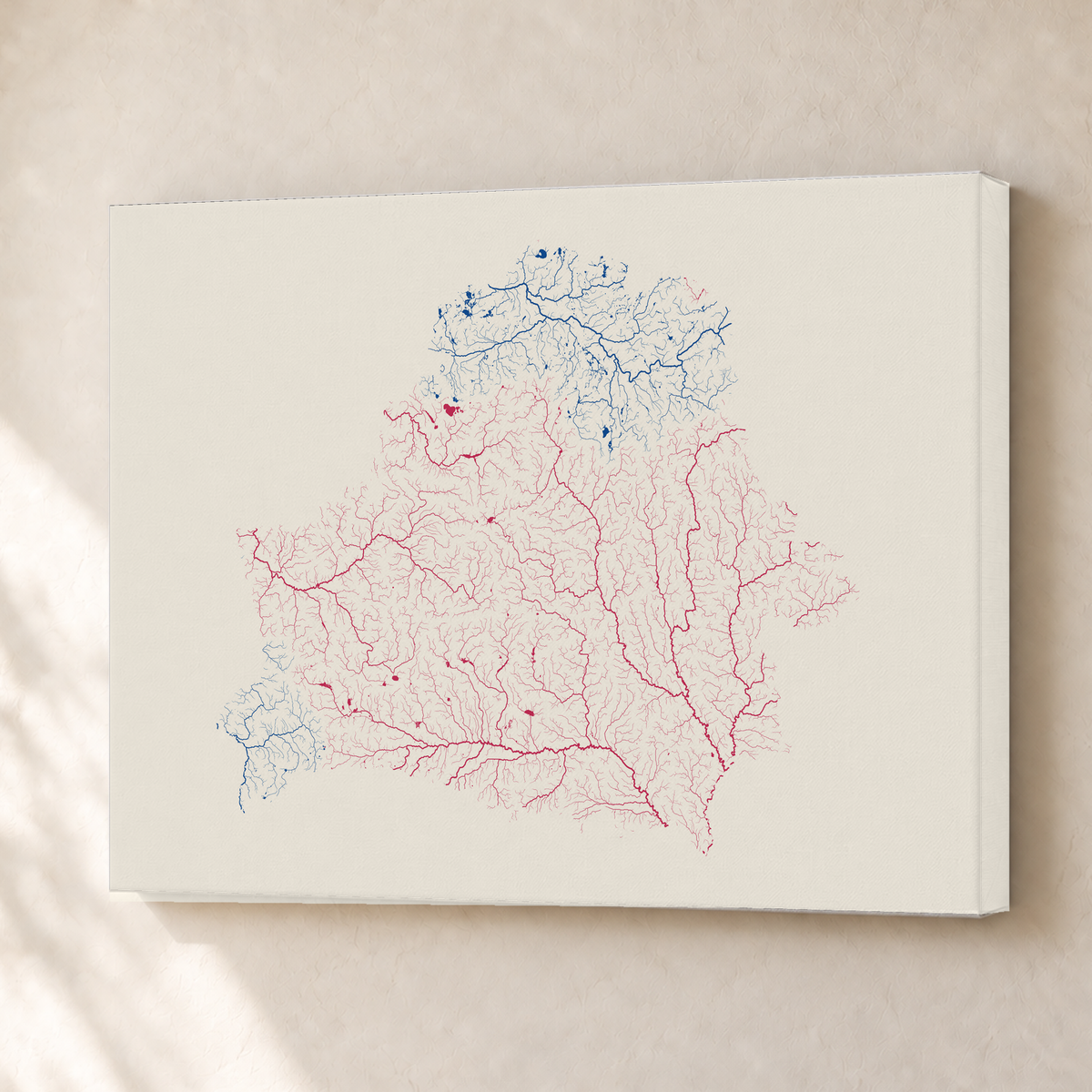 Beautiful Rivers — Bielorrússia — Risografia, Canvas · 30 × 40 cm, Sem margem