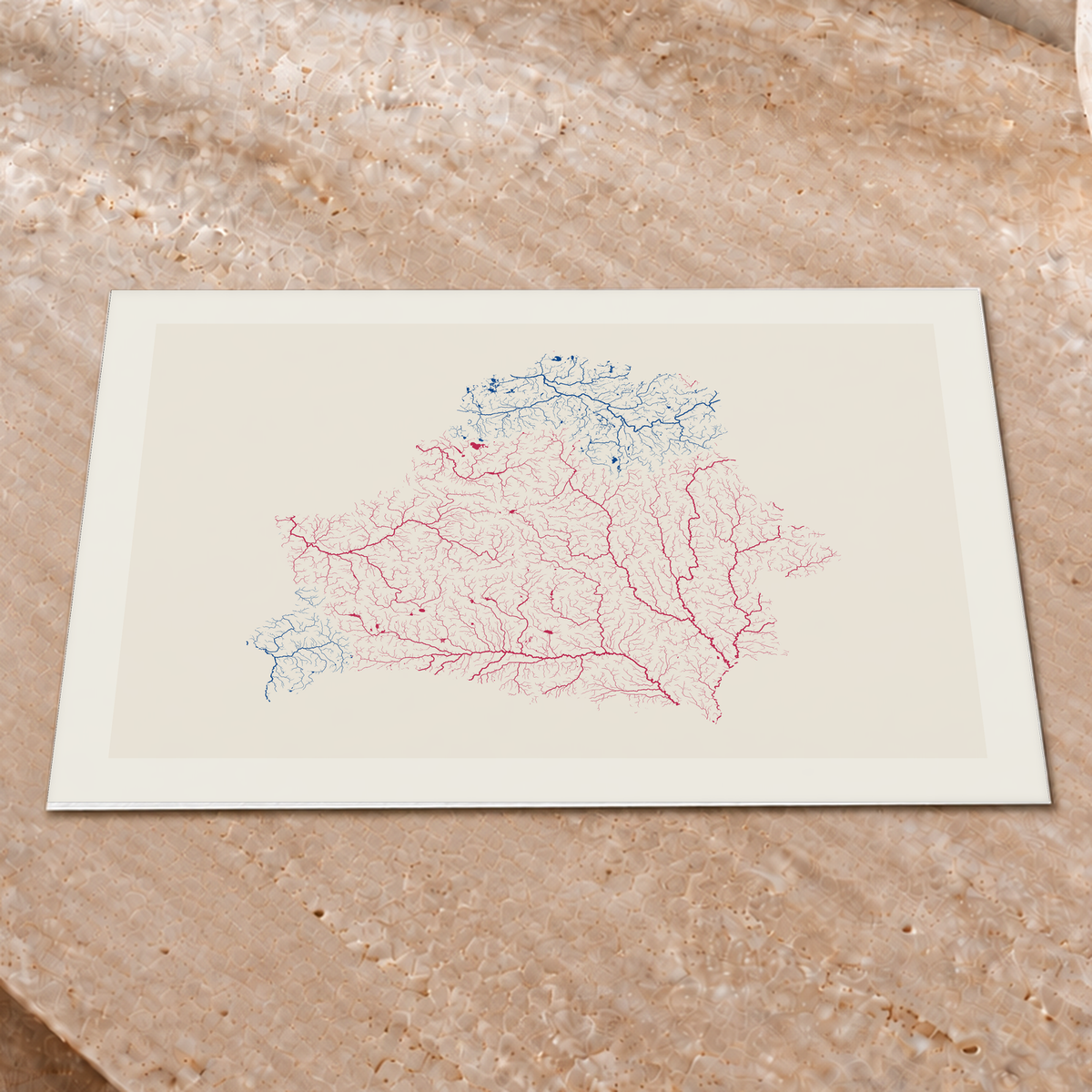 Beautiful Rivers — Bielorrússia — Risografia, Impressão fine art · 30 × 40 cm, Margem branca