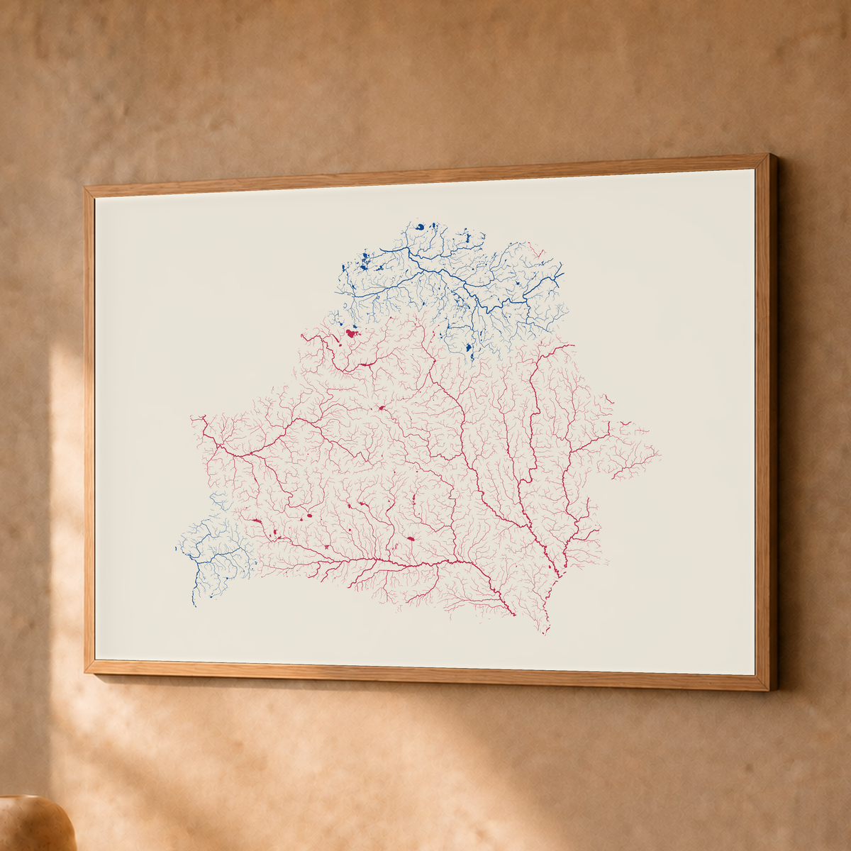 Beautiful Rivers — Bielorrússia — Risografia, Fine art emoldurado · 30 × 40 cm, Natural · Sem margem