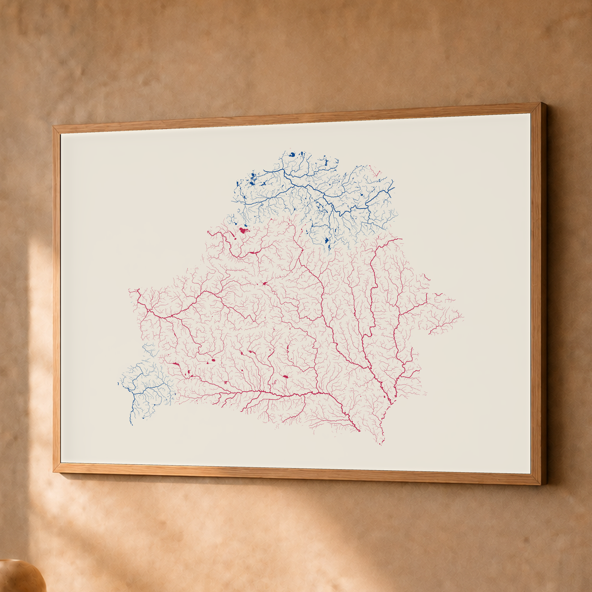 Beautiful Rivers — Bielorrússia — Risografia, Fine art emoldurado · 45 × 60 cm, Natural · Sem margem