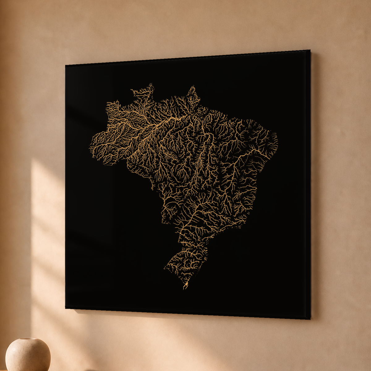 Beautiful Rivers — Brasil — Cobre, Acrílico · 30 × 30 cm, Sem margem
