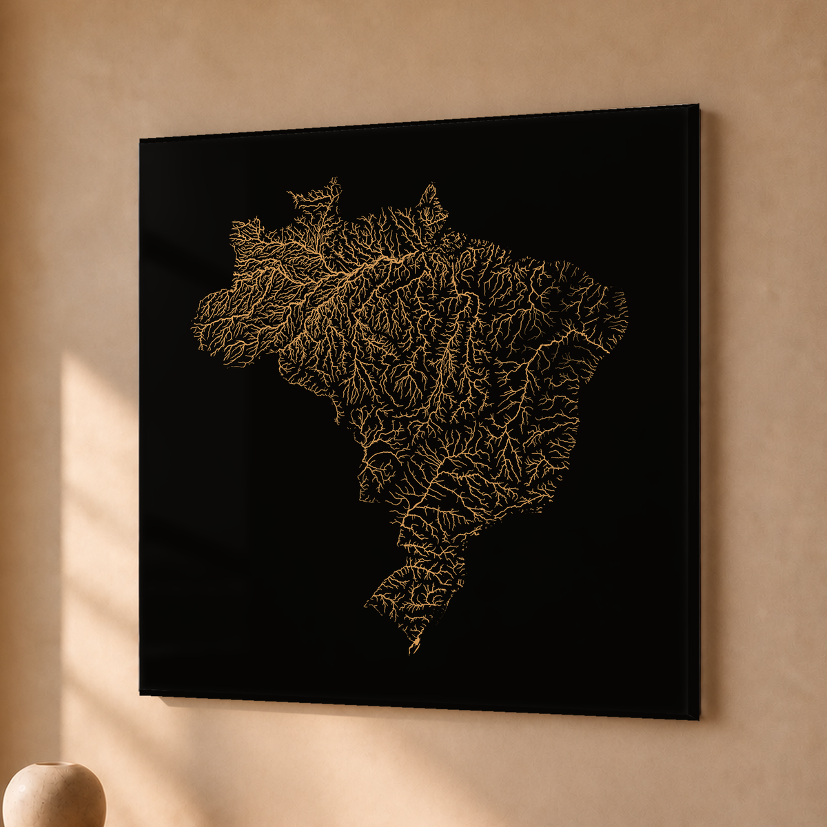 Beautiful Rivers — Brasil — Cobre, Acrílico · 50 × 50 cm, Sem margem