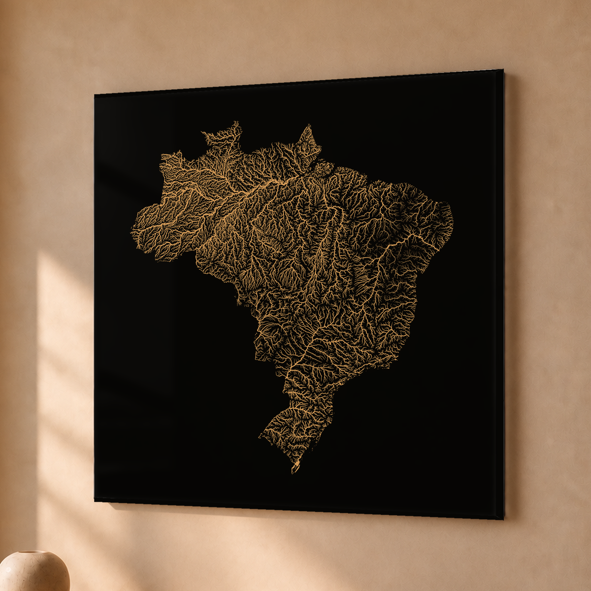 Beautiful Rivers — Brasil — Cobre, Acrílico · 76 × 76 cm, Sem margem