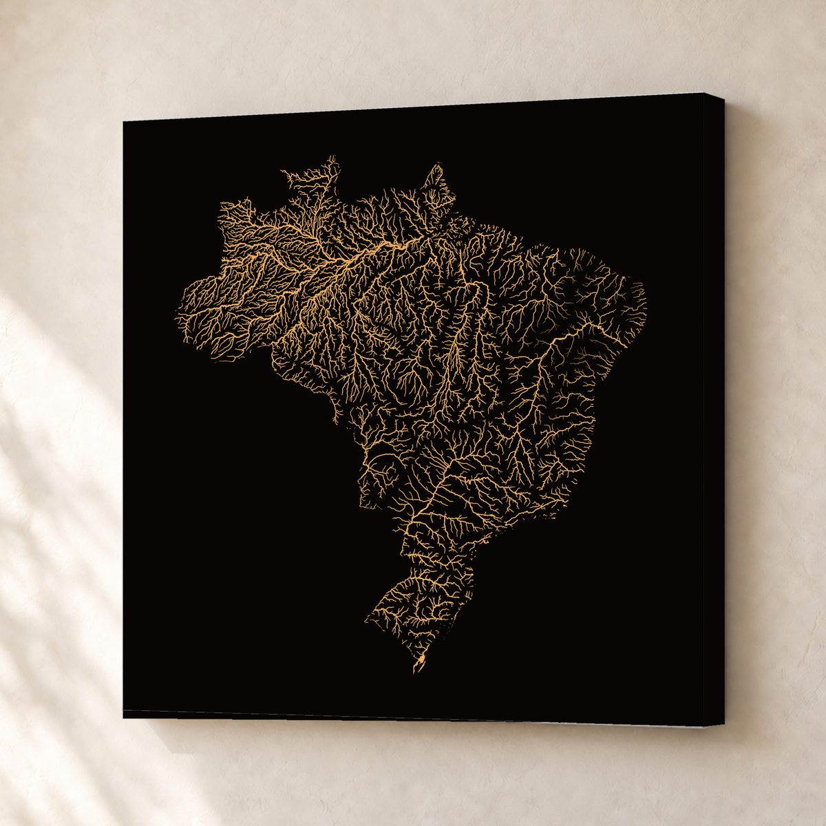 Beautiful Rivers — Brasil — Cobre, Canvas · 30 × 30 cm, Sem margem