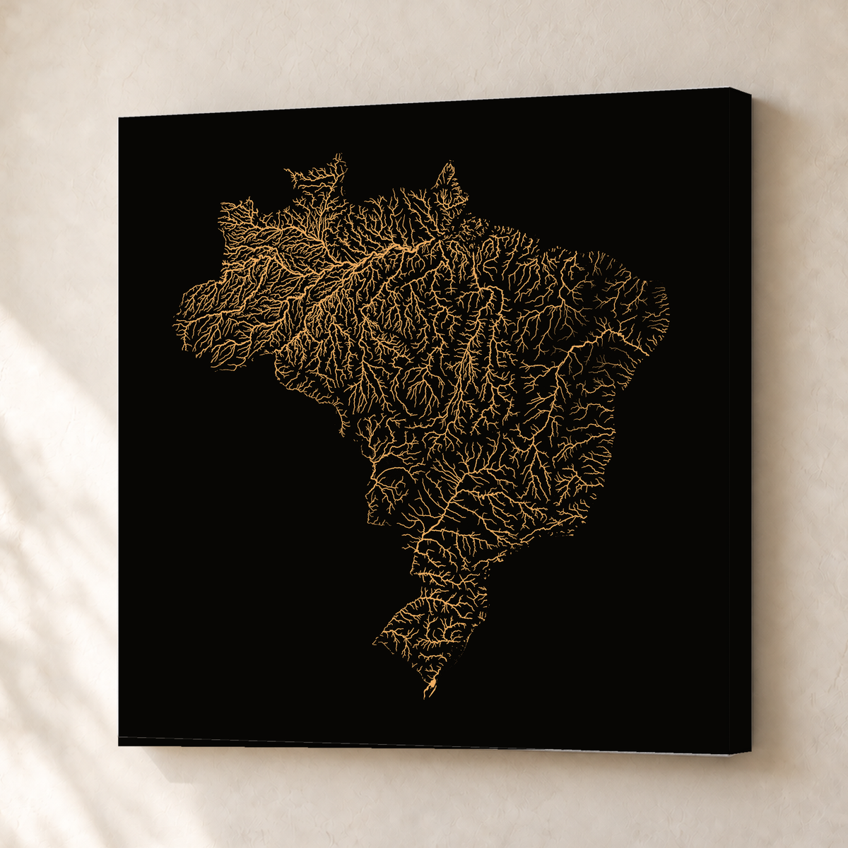 Beautiful Rivers — Brasil — Cobre, Canvas · 50 × 50 cm, Sem margem