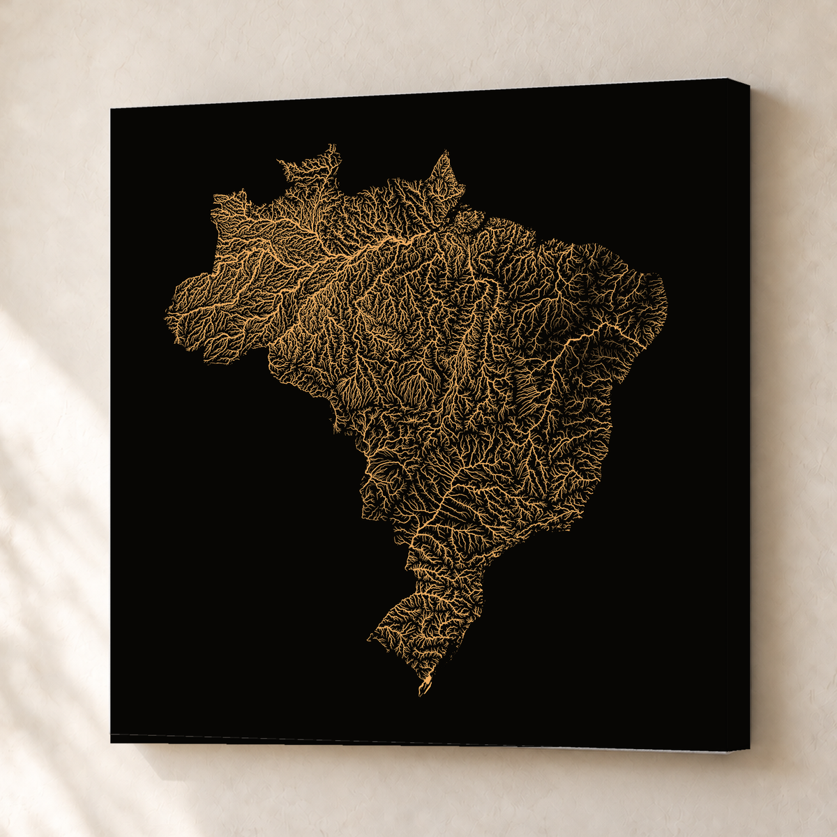 Beautiful Rivers — Brasil — Cobre, Canvas · 76 × 76 cm, Sem margem