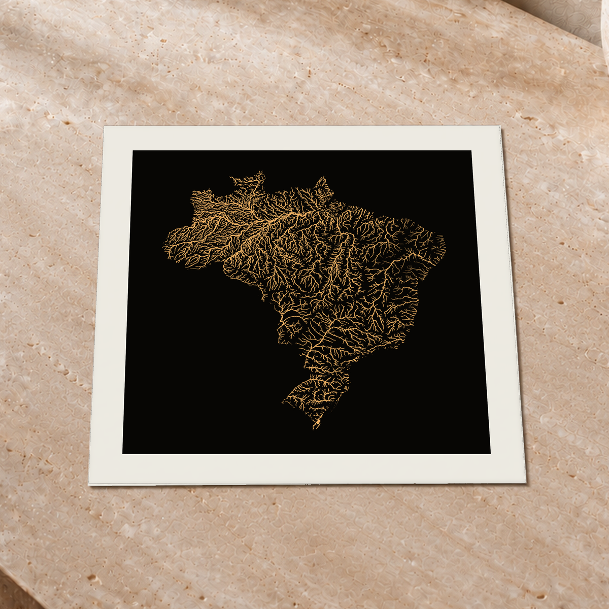Beautiful Rivers — Brasil — Cobre, Impressão fine art · 30 × 30 cm, Margem branca