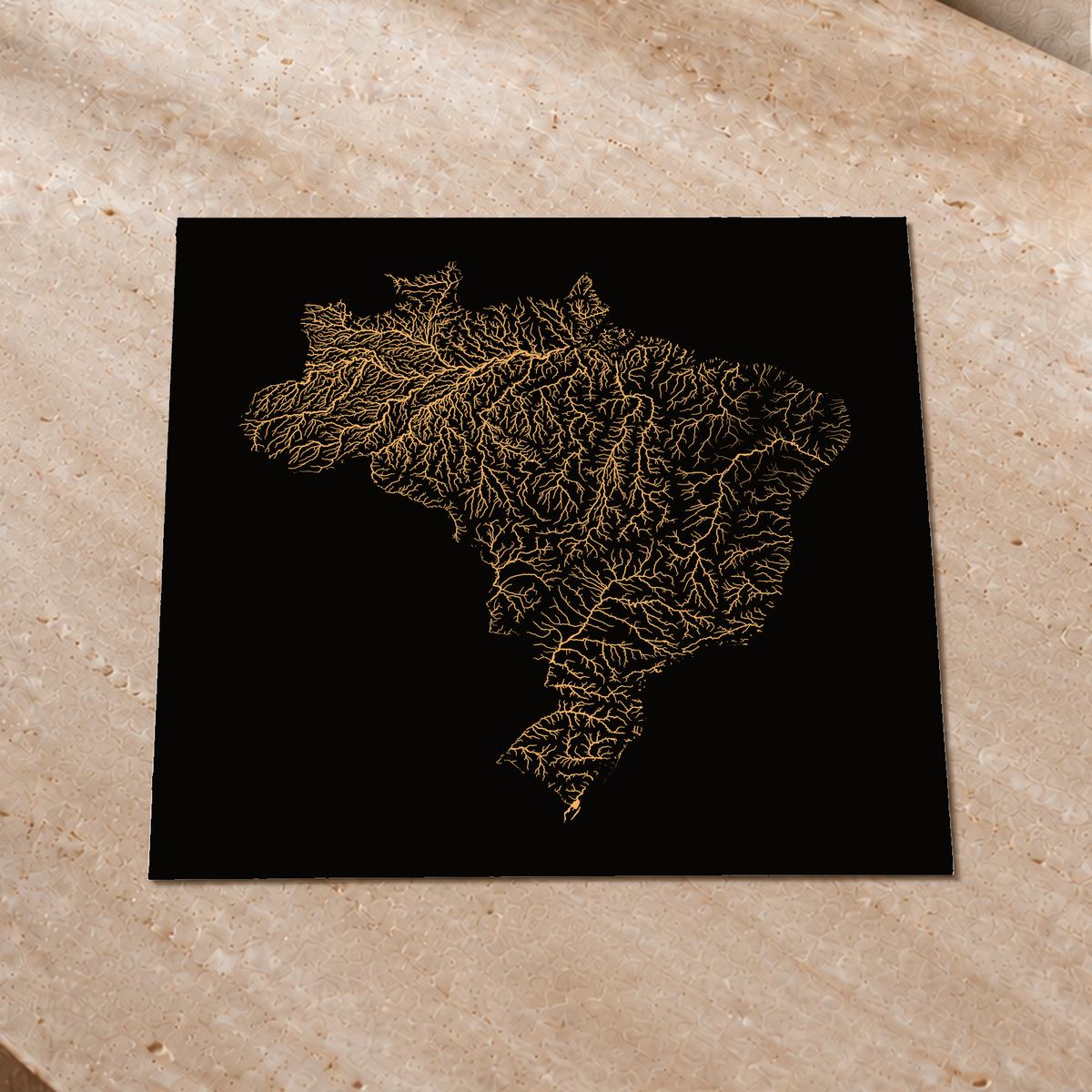 Beautiful Rivers — Brasil — Cobre, Impressão fine art · 50 × 50 cm, Sem margem