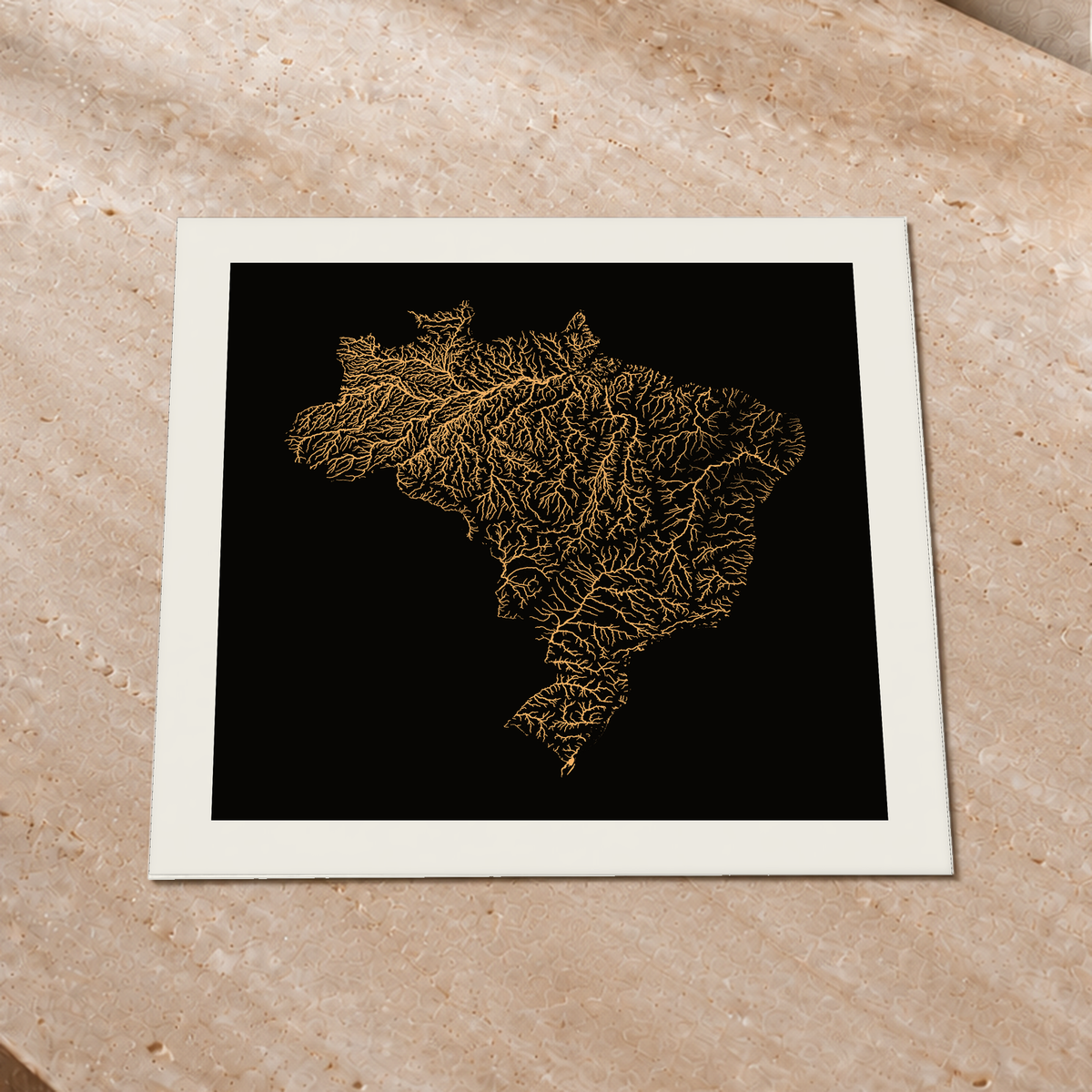 Beautiful Rivers — Brasil — Cobre, Impressão fine art · 50 × 50 cm, Margem branca
