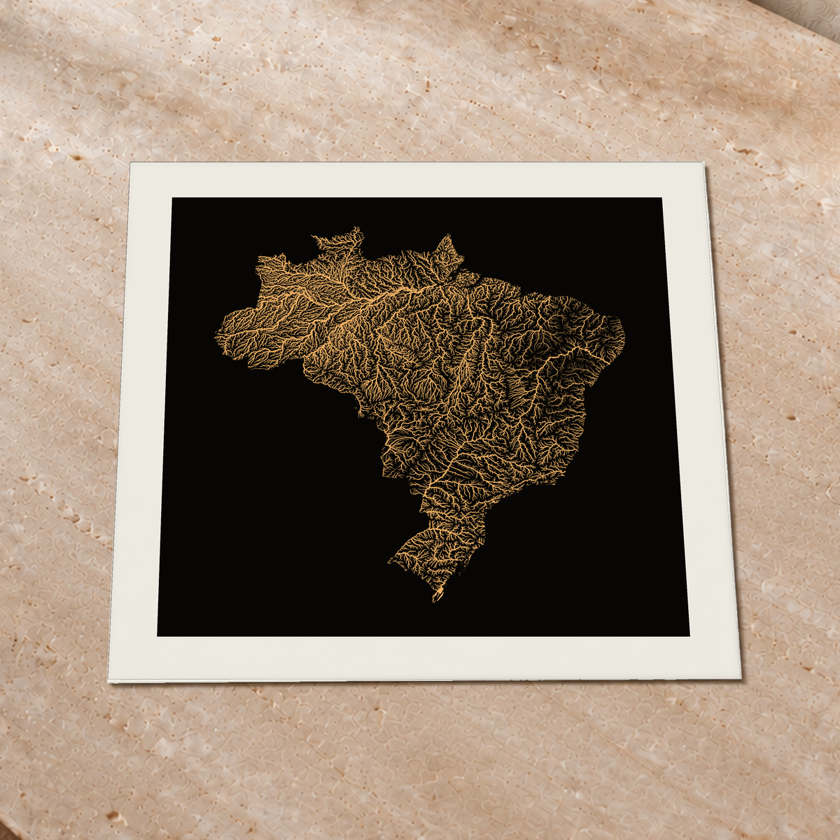 Beautiful Rivers — Brasil — Cobre, Impressão fine art · 76 × 76 cm, Margem branca