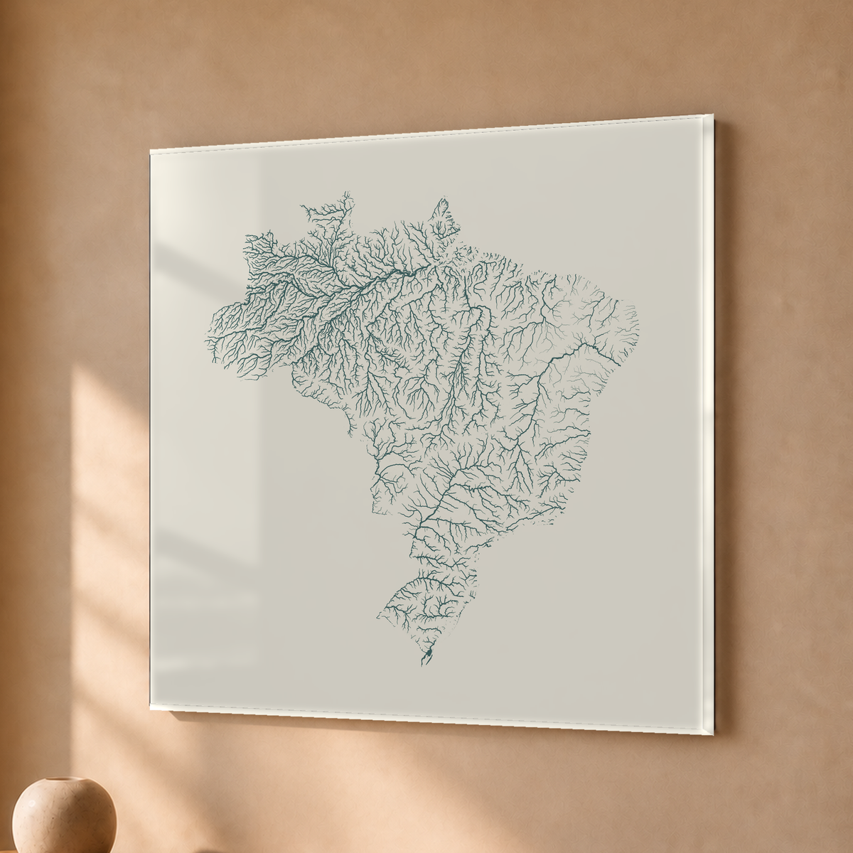Beautiful Rivers — Brasil — Natural e luminosa, Acrílico · 30 × 30 cm, Sem margem