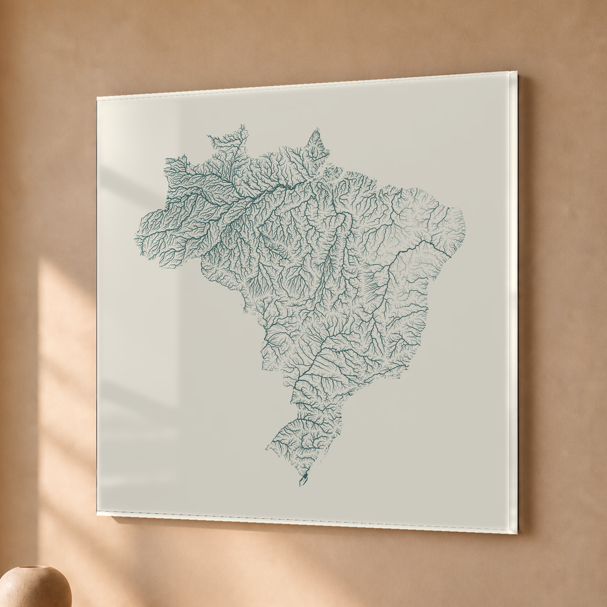 Beautiful Rivers — Brasil — Natural e luminosa, Acrílico · 76 × 76 cm, Sem margem