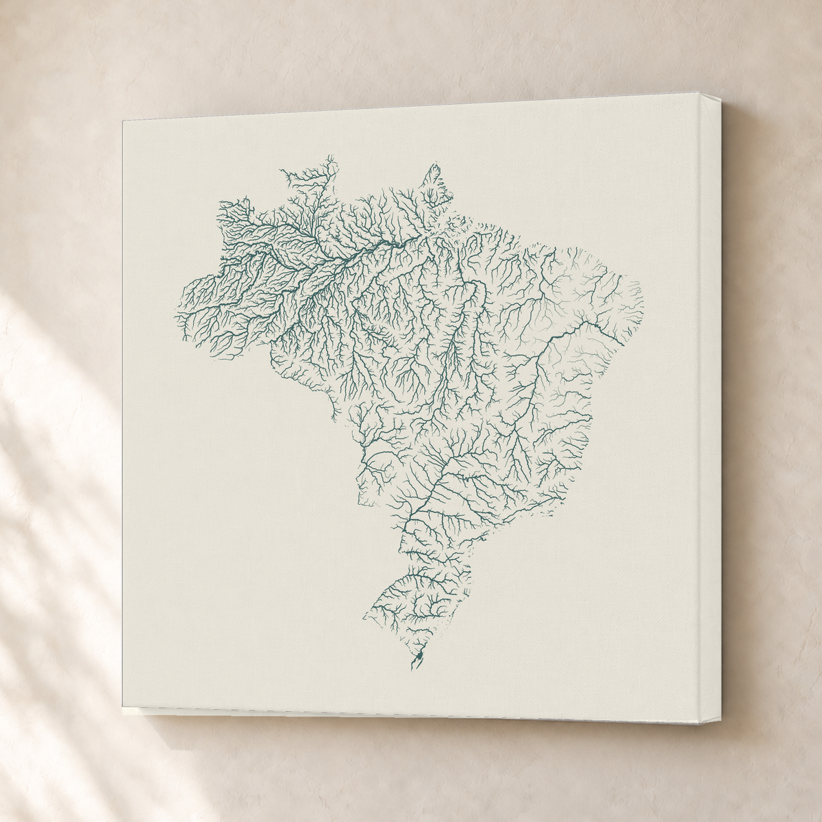 Beautiful Rivers — Brasil — Natural e luminosa, Canvas · 30 × 30 cm, Sem margem