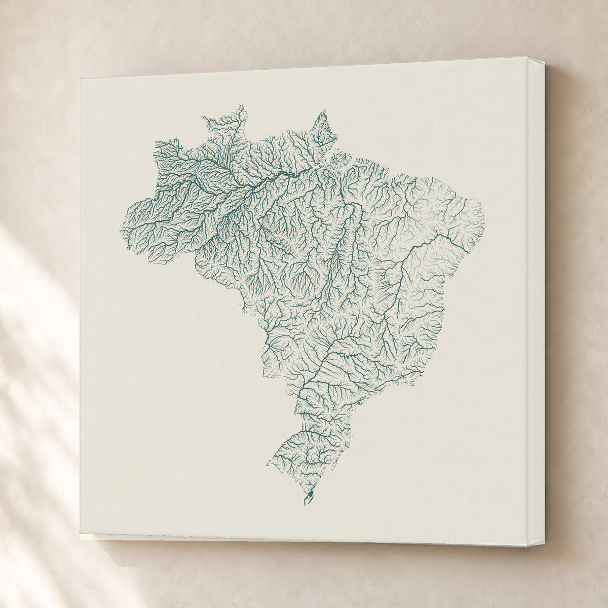 Beautiful Rivers — Brasil — Natural e luminosa, Canvas · 76 × 76 cm, Sem margem
