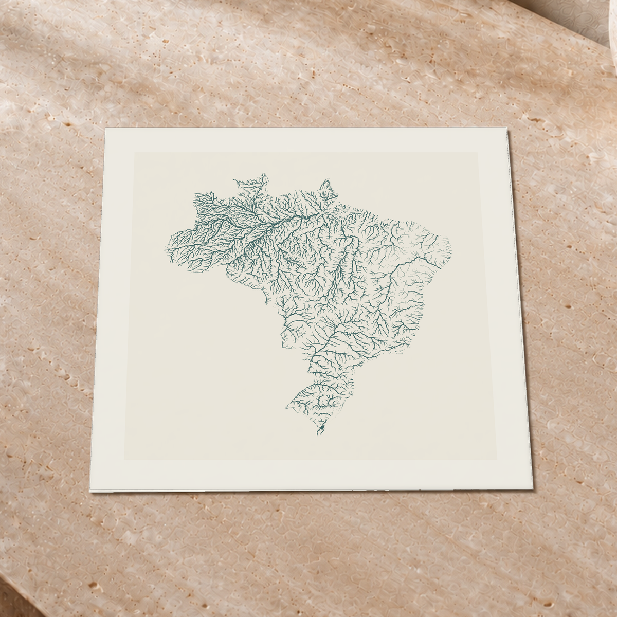 Beautiful Rivers — Brasil — Natural e luminosa, Impressão fine art · 30 × 30 cm, Margem branca