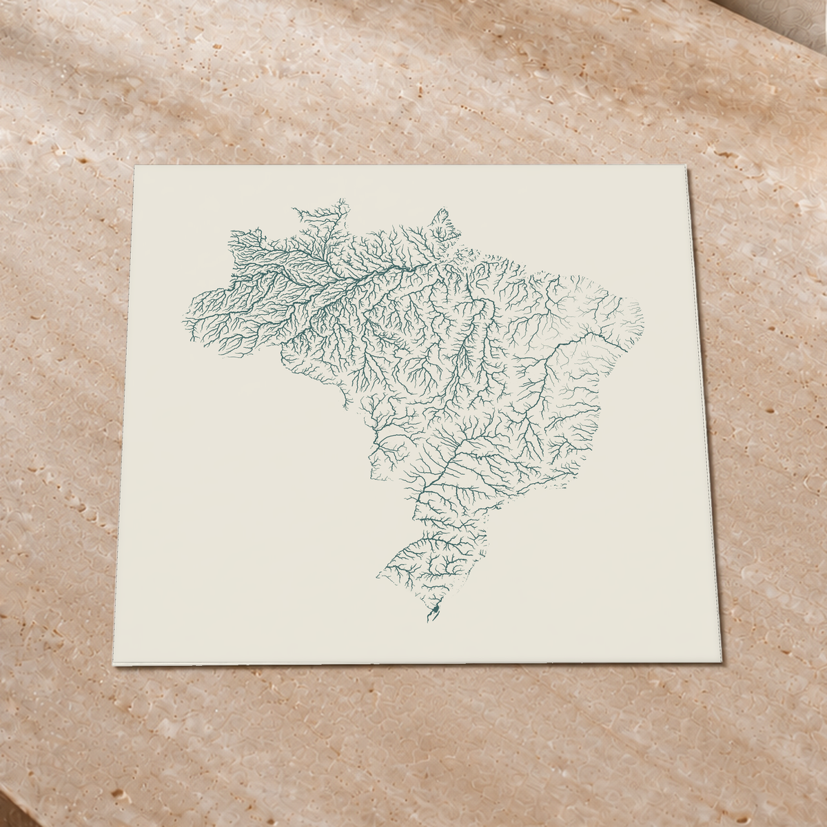 Beautiful Rivers — Brasil — Natural e luminosa, Impressão fine art · 50 × 50 cm, Sem margem