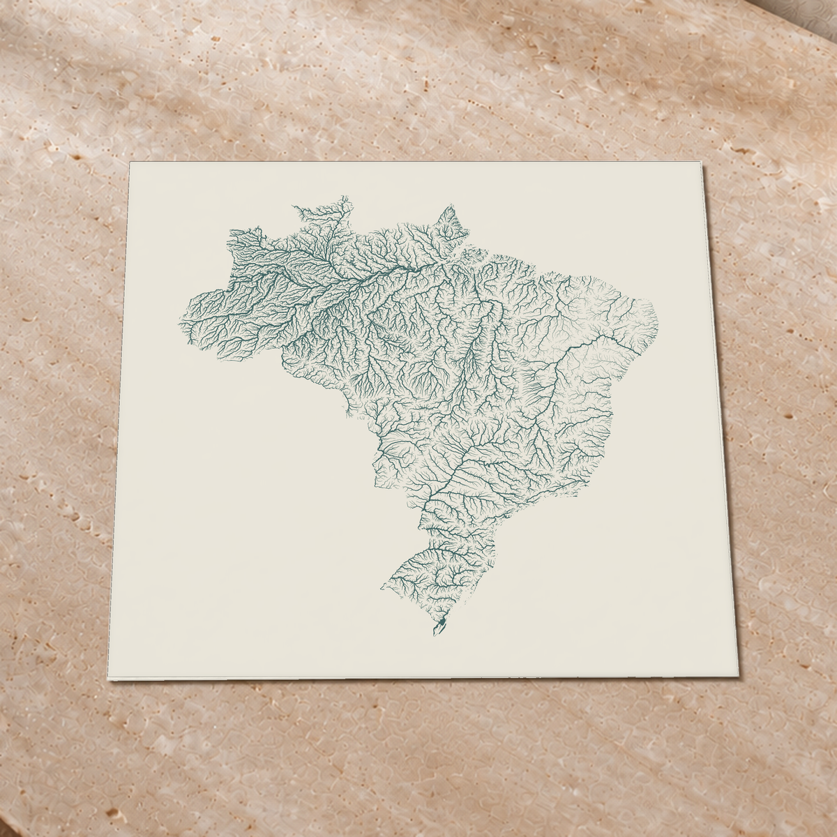 Beautiful Rivers — Brasil — Natural e luminosa, Impressão fine art · 76 × 76 cm, Sem margem