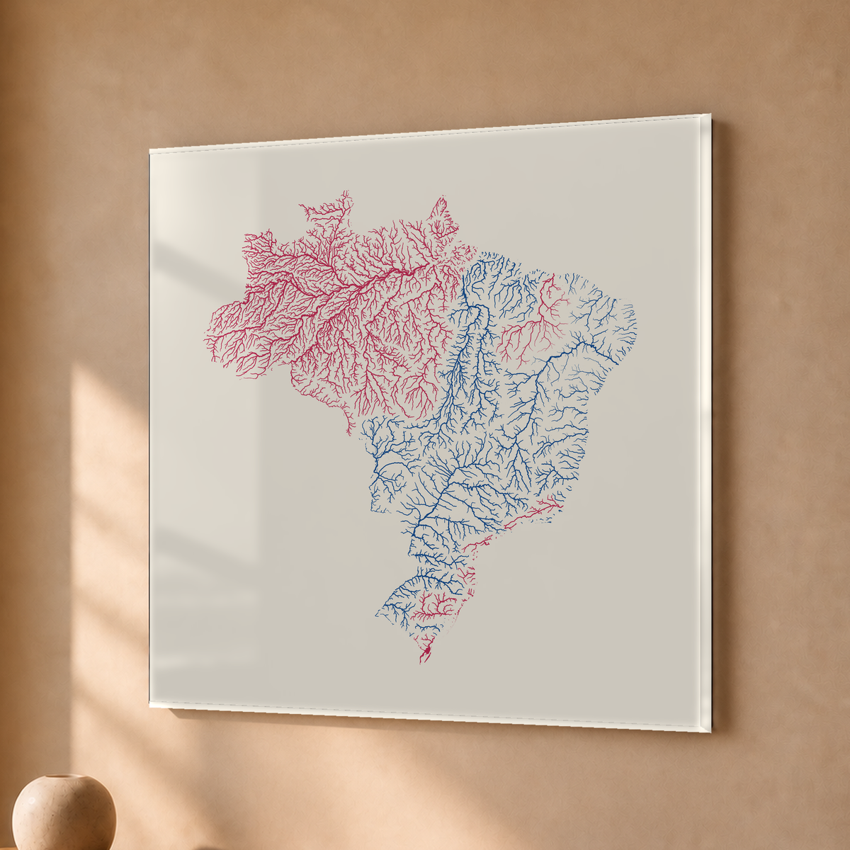 Beautiful Rivers — Brasil — Risografia, Acrílico · 30 × 30 cm, Sem margem