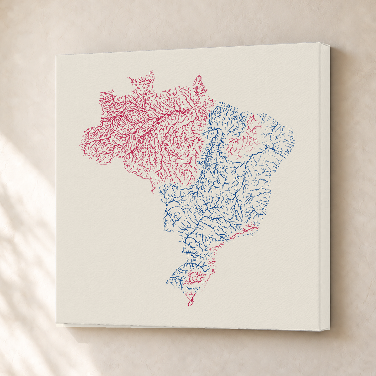 Beautiful Rivers — Brasil — Risografia, Canvas · 30 × 30 cm, Sem margem