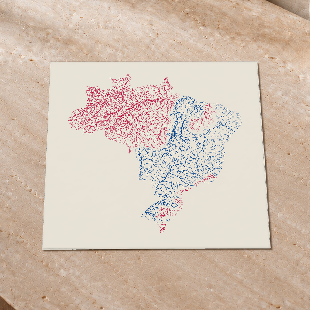Beautiful Rivers — Brasil — Risografia, Impressão fine art · 50 × 50 cm, Sem margem