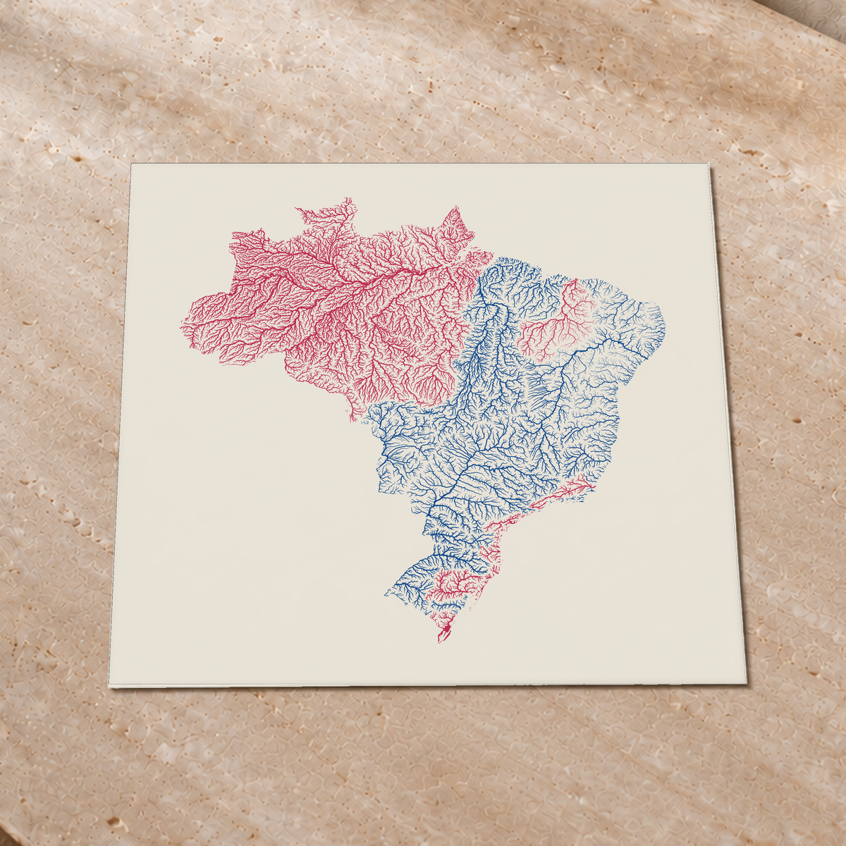 Beautiful Rivers — Brasil — Risografia, Impressão fine art · 76 × 76 cm, Sem margem