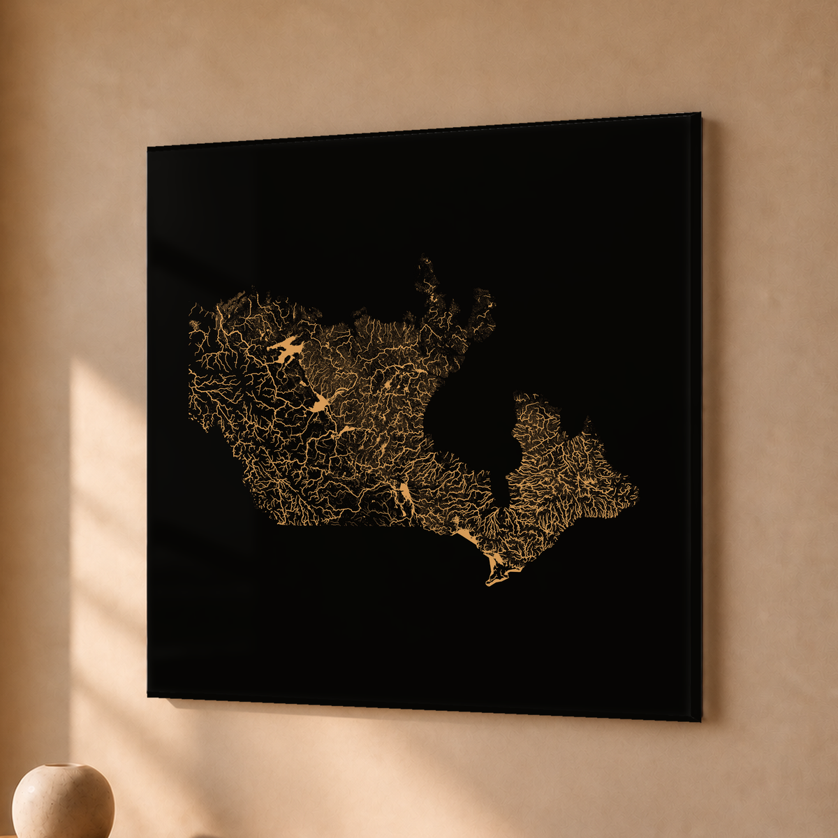 Beautiful Rivers — Canadá — Cobre, Acrílico · 30 × 30 cm, Sem margem