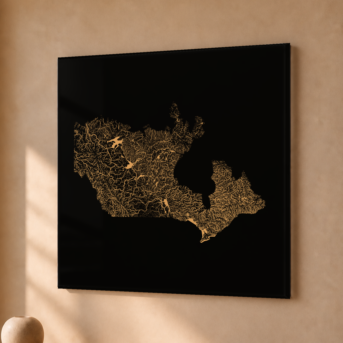Beautiful Rivers — Canadá — Cobre, Acrílico · 50 × 50 cm, Sem margem