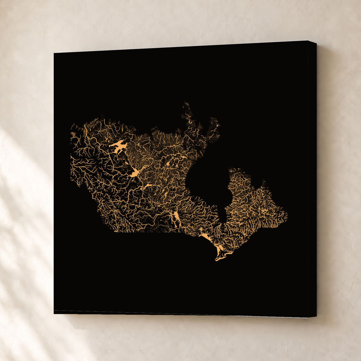 Beautiful Rivers — Canadá — Cobre, Canvas · 30 × 30 cm, Sem margem