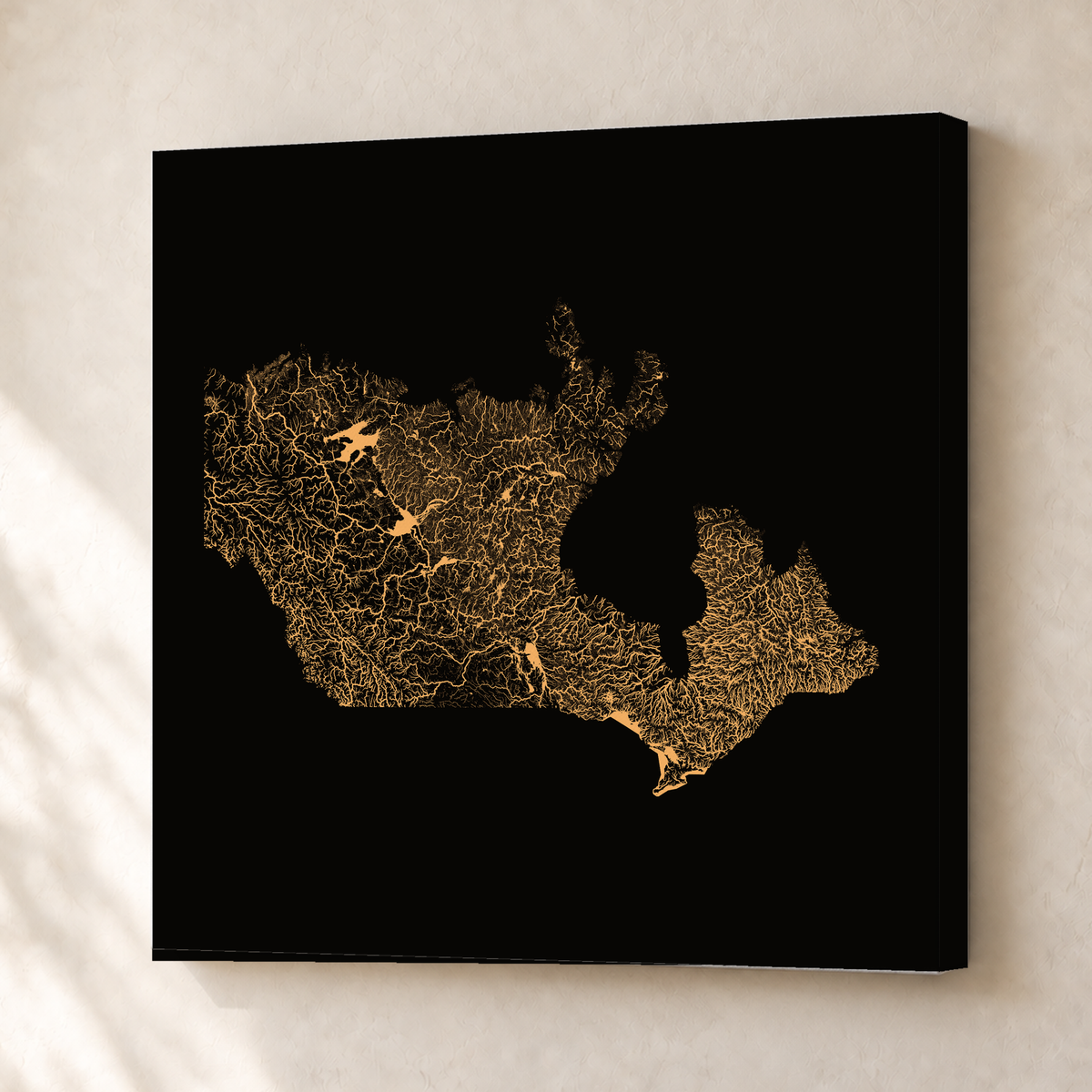 Beautiful Rivers — Canadá — Cobre, Canvas · 50 × 50 cm, Sem margem