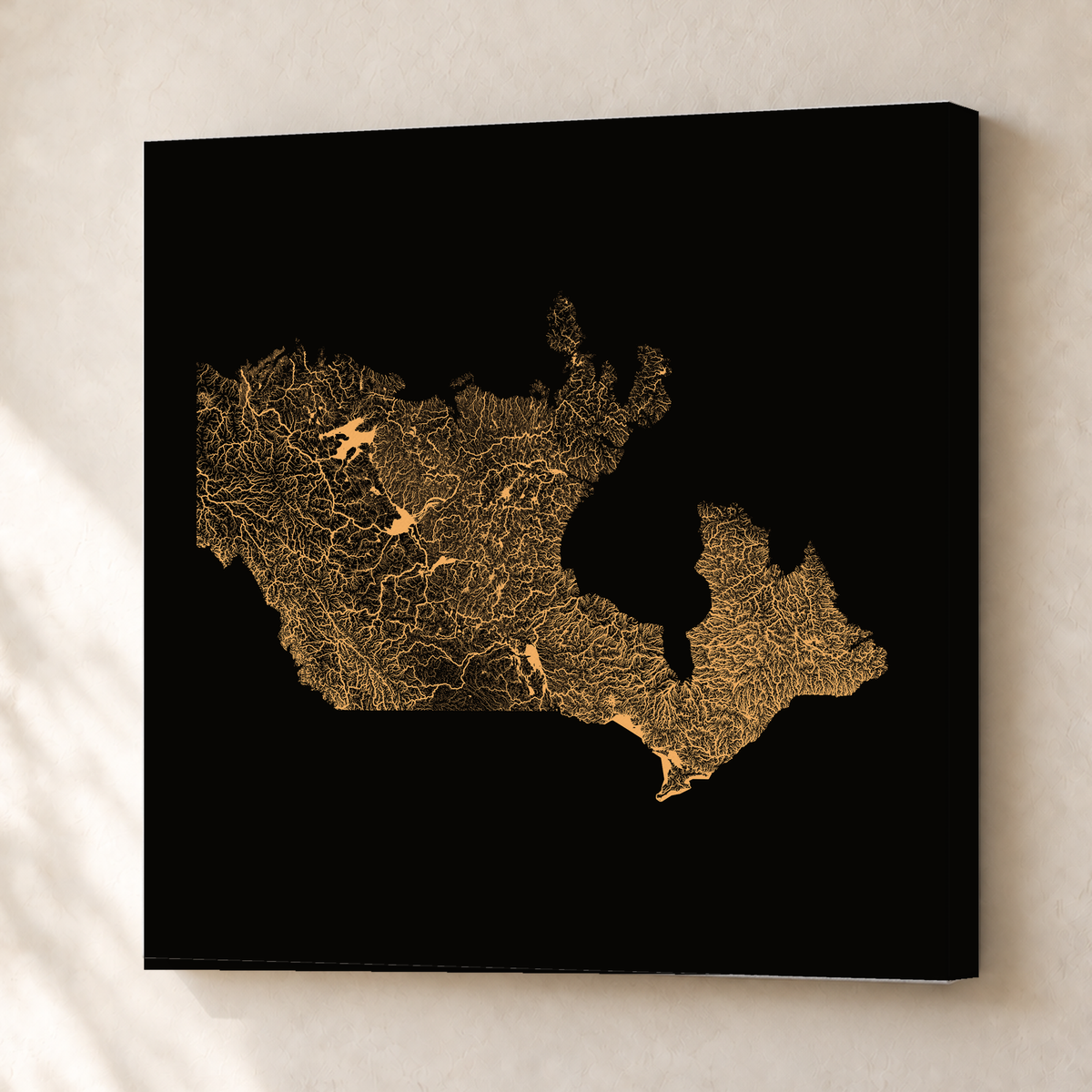 Beautiful Rivers — Canadá — Cobre, Canvas · 76 × 76 cm, Sem margem