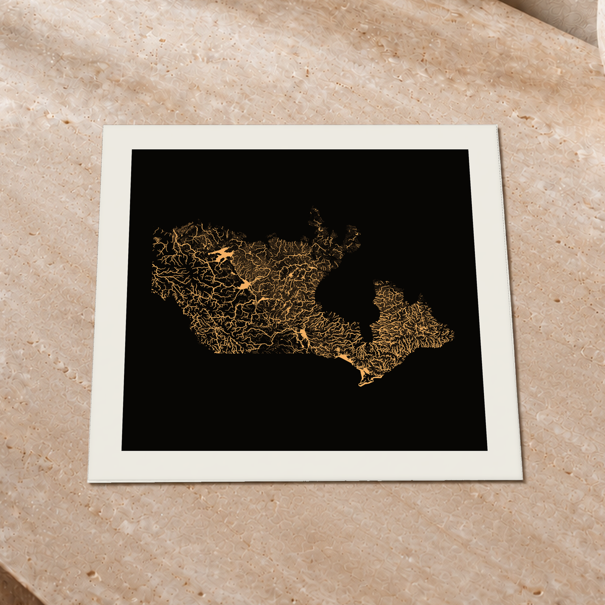 Beautiful Rivers — Canadá — Cobre, Impressão fine art · 30 × 30 cm, Margem branca