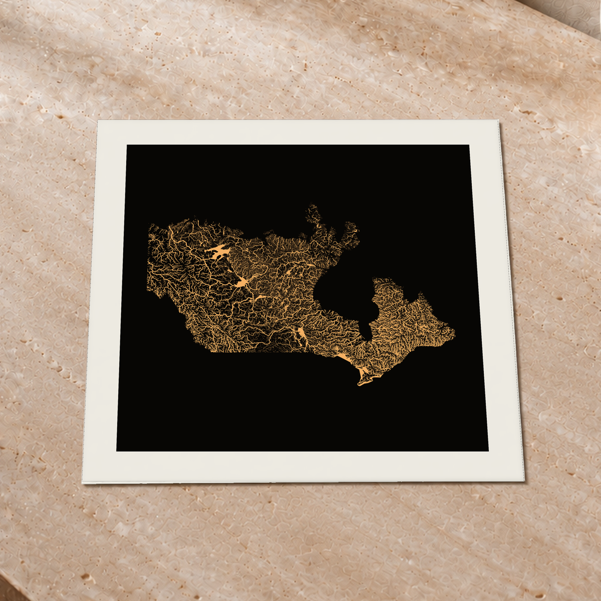 Beautiful Rivers — Canadá — Cobre, Impressão fine art · 50 × 50 cm, Margem branca