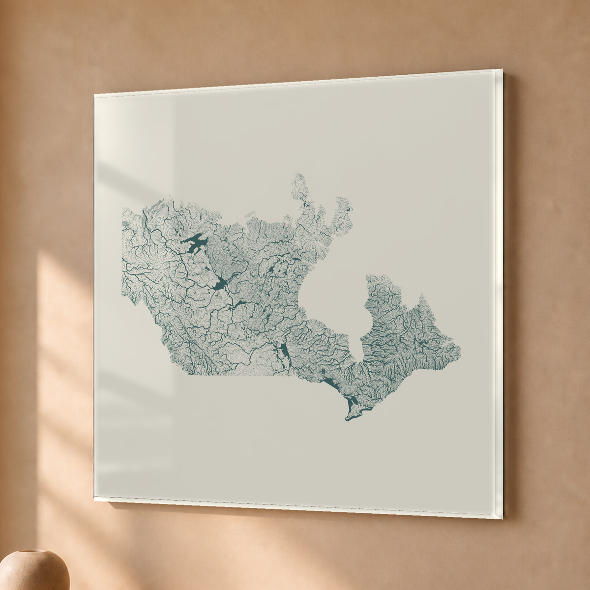 Beautiful Rivers — Canadá — Natural e luminosa, Acrílico · 76 × 76 cm, Sem margem