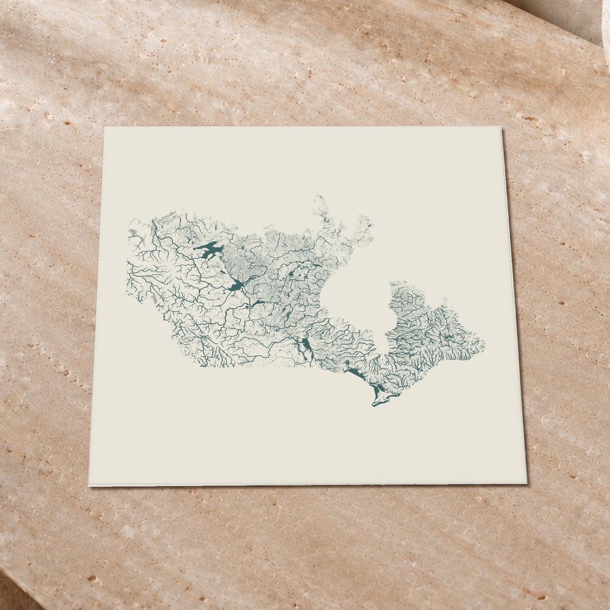 Beautiful Rivers — Canadá — Natural e luminosa, Impressão fine art · 30 × 30 cm, Sem margem