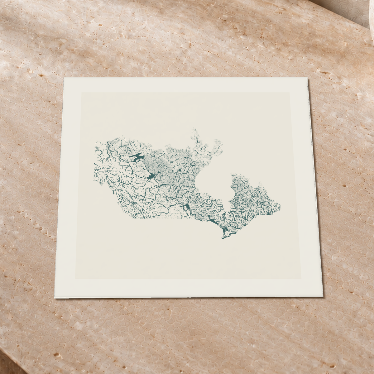 Beautiful Rivers — Canadá — Natural e luminosa, Impressão fine art · 30 × 30 cm, Margem branca