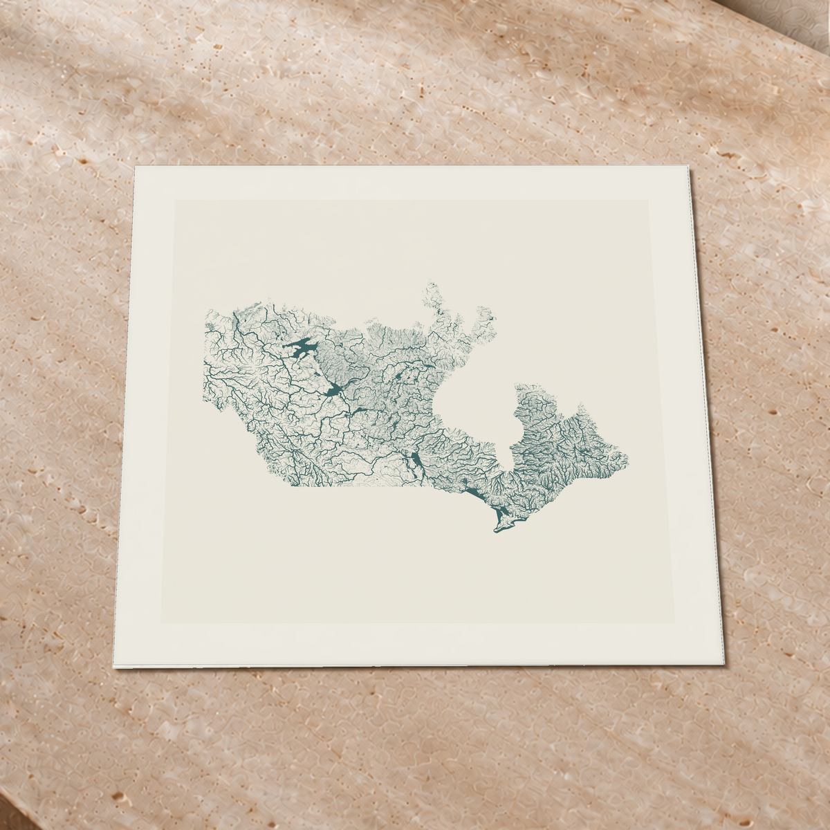 Beautiful Rivers — Canadá — Natural e luminosa, Impressão fine art · 50 × 50 cm, Margem branca