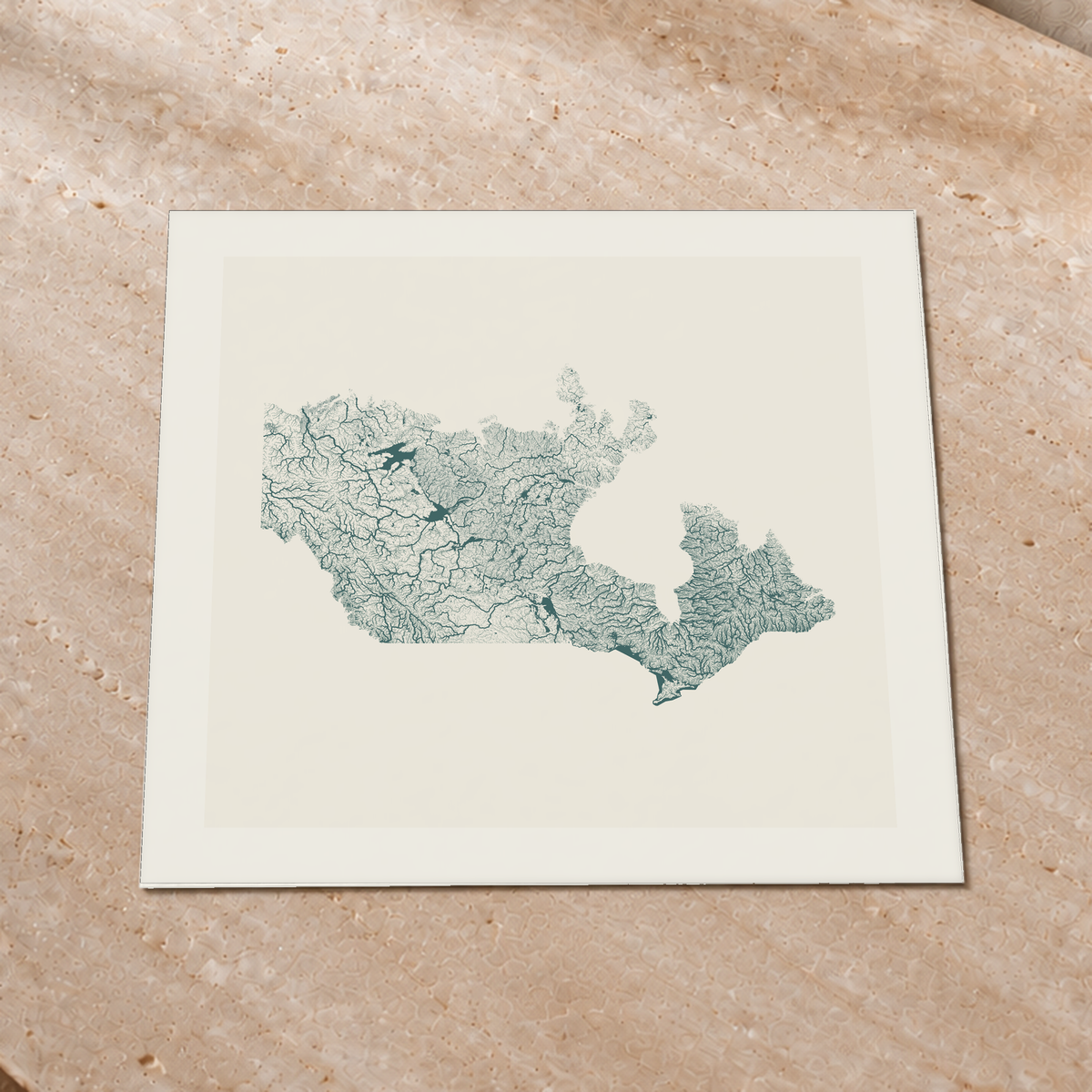 Beautiful Rivers — Canadá — Natural e luminosa, Impressão fine art · 76 × 76 cm, Margem branca