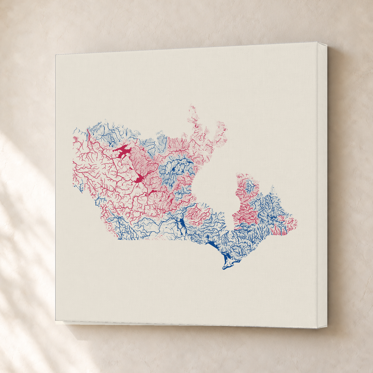 Beautiful Rivers — Canadá — Risografia, Canvas · 30 × 30 cm, Sem margem